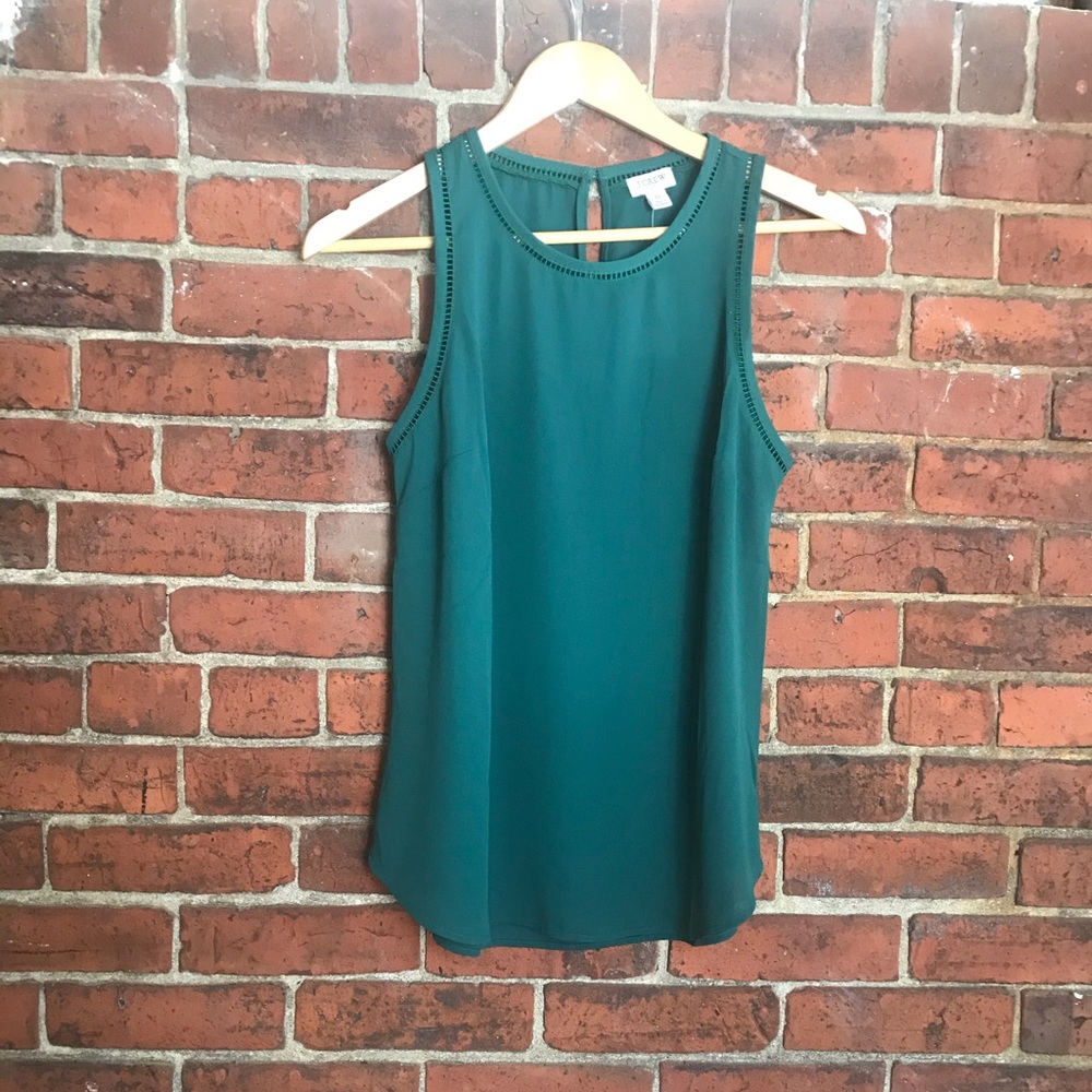NWT J Crew Emerald Green Tank/Body